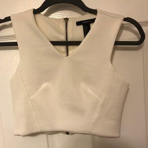 forever 21 white crop top